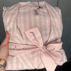 Victoria's Secret Striped Flannel Pajama Set NWT Women's Size Large